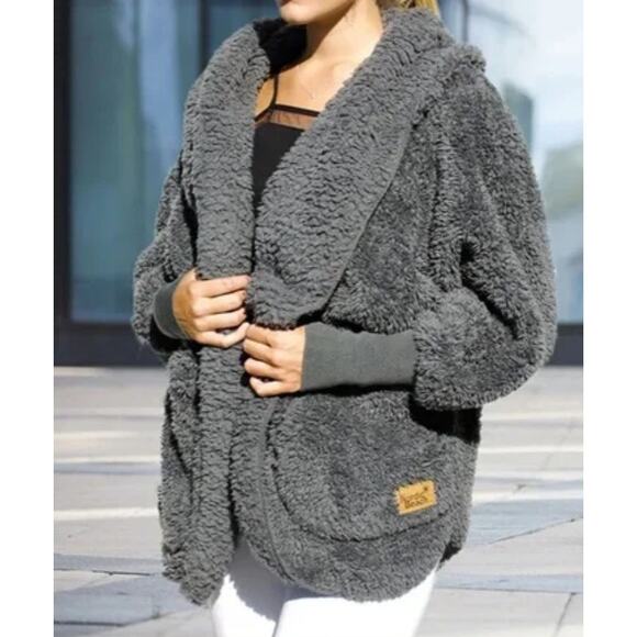 Nordic Beach Hooded Body Wrap Original One Size Fits All Koala Grey - Picture 1 of 6